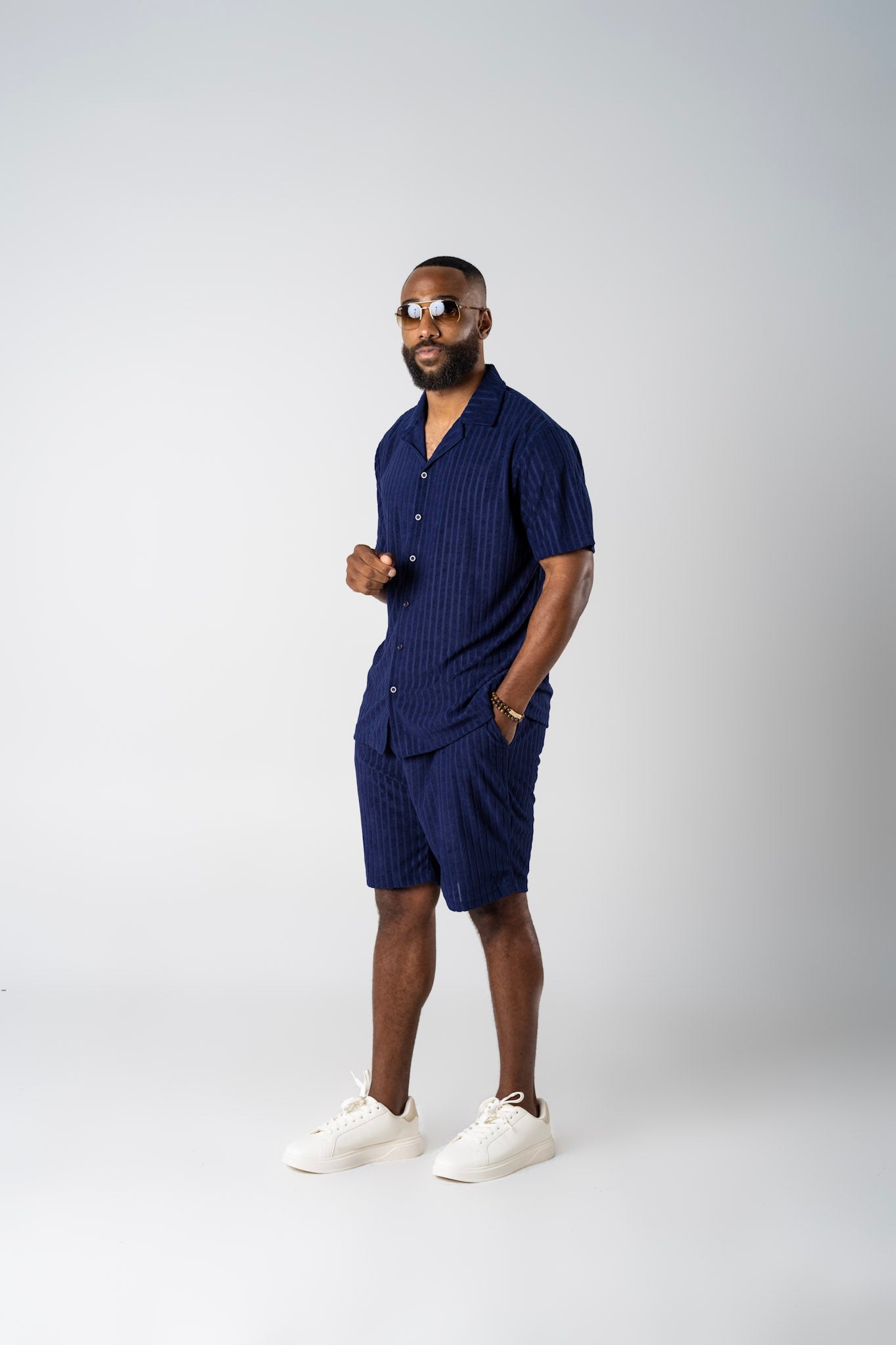 Pre-Order Vante Navy Blue Short Set