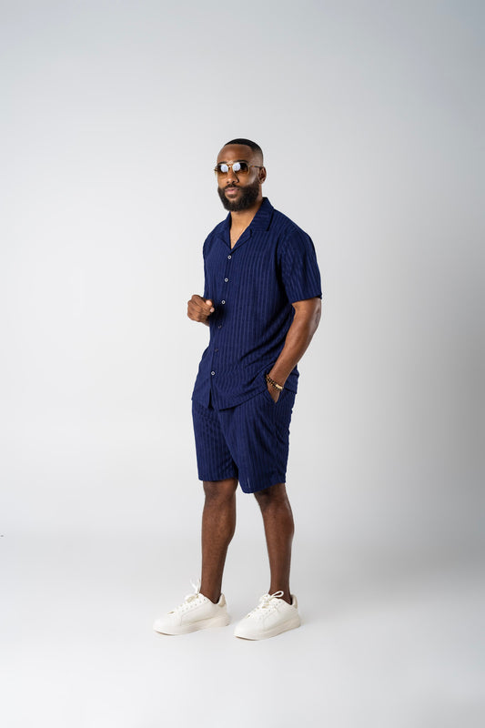 Pre-Order Vante Navy Blue Short Set